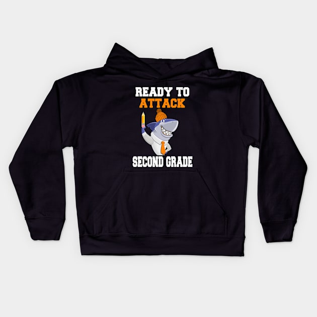 ready to attack second grade Kids Hoodie by Emma-shopping